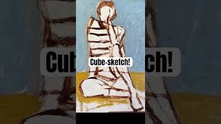 Oil sketch portrait cubism style 🧊 shorts [upl. by Anairuy]