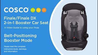 FinaleFinale DX 2in1 Booster Car Seat Belt Positioning Booster Mode  Installation Video [upl. by Ajnin]