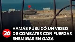 Guerra en Medio Oriente Hamás publicó un video de combates con fuerzas enemigas en Gaza [upl. by Eniamat]