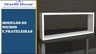 Modelos de Nichos e Prateleiras em MDF produzidos por Starlit Decor [upl. by Ainesell]