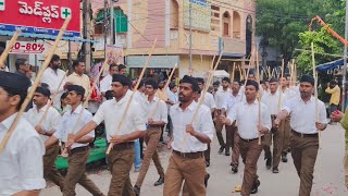 RSS rally in ramanthapur hyderabad 2024  RSS celebrate vijayadashami in hyderabad 2024 [upl. by Hadihsar342]