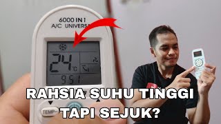 Cara setting aircond suhu tinggi tapi kekal sejuk dan jimat elektrik [upl. by Ahseel72]