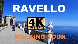 Ravello  Italy Walking Tour in 4K  Villa Rufolo  Villa Cimbrone [upl. by Quill]