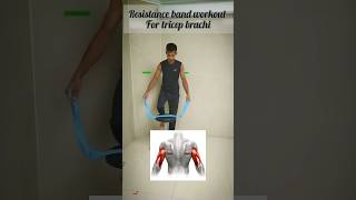 resistance band workout for tricep [upl. by Ellerahs]