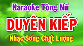 Karaoke Duyên Kiếp Tông Nữ Nhạc Sống Thành Lý Organ [upl. by Imorej]