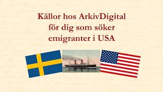 Sök emigranter hos ArkivDigital [upl. by Atikahc484]