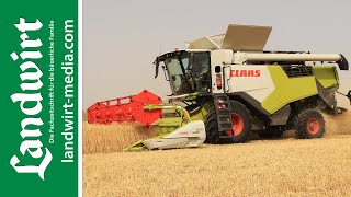 Der neue Claas Mähdrescher  Fahrbericht Claas Trion  landwirtmediacom [upl. by Daisi640]