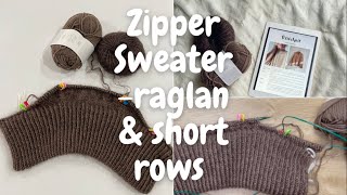 Zipper Sweater by Petite Knit  raglan and short rows [upl. by Antipas122]