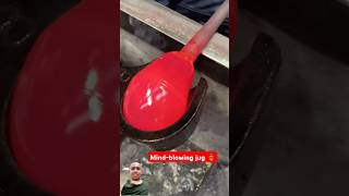 GLASS BLOWING making a HUGE Glass PITCHER ASMR  shorts asmr entertainment glassblowing [upl. by Misak304]