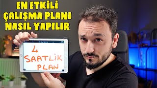 4 Saatlik Çalışma Planı Yapıyoruz En Etkili Plan Nasıl Yapılır LGS [upl. by Yssej]