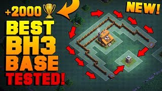 BEST Builder Hall 3 Base w PROOF  NEW CoC BH3 ANTI 2 STAR Builder Base  Clash of Clans [upl. by Anirehtac779]