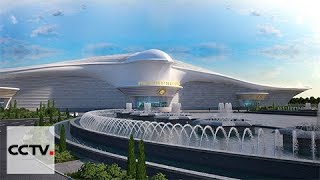 23bln birdshaped intl airport opens in Ashgabat [upl. by Mccully]