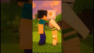 Iron Golem Girl falls in love with Steve😱 minecraft steve shorts [upl. by Alyak803]