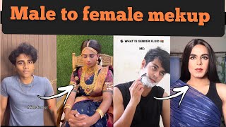 Before and after mekup transformation  Boy to girl mekup bridal crossdressers [upl. by Mckenzie]