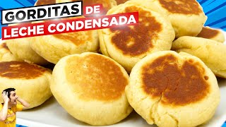 GORDITAS de LECHE CONDENSADA😍🍪😋 SIN HORNO de LECHERA O NESTLE DELICIOSAS y JUGOSAS Receta  774 [upl. by Ruford299]