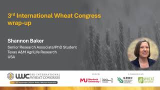 Shannon Baker sharing views on challenges opportunities amp vision for future of wheat research [upl. by Eimak]