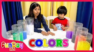 Learn Colors with Orbeez  Water Beads  Lots of FUN with Urvi and Apu FunDayKid [upl. by Yelkreb]