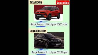 Tata Nexon vs Renault Kiger Car Comparision  Engine Power Torque Dimensions  Nexon vs Kiger car [upl. by Walrath58]