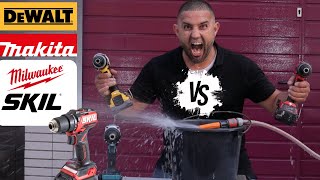 Schroefboormachines Extreem test Milwaukee M18 FPD3 VS Makita DHP486 VS Skil 3085 VS DeWalt DCD999 [upl. by Gottuard]