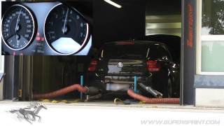 Supersprint full exhaust for M135i dyno testing  28 HP [upl. by Atnwahsal]