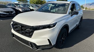 2024 Honda CRV SportL Hybrid  Platinum White Pearl  Walkaround [upl. by Dolora]