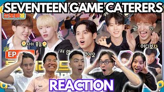 SEVENTEEN GAME CATERERS 12 REACTION [upl. by Noivad]