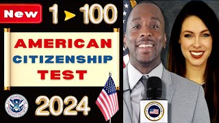 1 to 100 US Citizenship Test 20242025 Questions Easy Answers Ciudadania Americana Interview [upl. by Yclehc125]