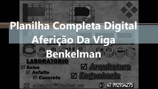 Planilha Completa Digital Aferição Da Viga Benkelman [upl. by Diann]