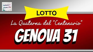 LOTTO Centenario GENOVA per 3 Colpi [upl. by Inman]