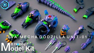 Mecha Godzilla EVA Unit01  Speed Build  Aoshima Model Kit [upl. by Grossman899]