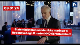 Statsministeren sender ikke marinen til Rødehavet og LO møter NHO til rentedebatt [upl. by Loren268]