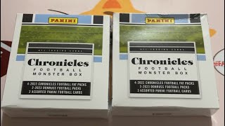 Panini Chronicles Football Card Monster Box OpeningReview Stay Away From These chronicles nfl [upl. by Ynaiffit]