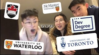 CANADIAN UNIVERSITY DECISION REACTIONS 2022 Waterloo UofT Mac amp More  Justin L [upl. by Jarlen]