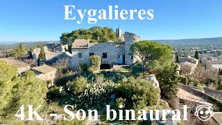 4K walk  magnifique village perché de Provence  Eygalières  France [upl. by Anirehc]