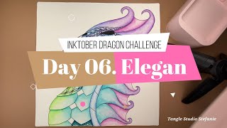 Inktober Dragon Challenge Day 06 Elegan [upl. by Nylde880]