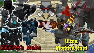 EEEABs Mobs VS Ultra Modded Raid  Minecraft Mobs Battle [upl. by Noyar]