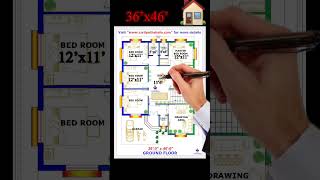 Detail Floor Plan with proper Measurements  Complete House Plan Discussion shorts home house [upl. by Ken]