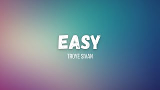 Troye Sivan  Easy instrumental w lyrics [upl. by Aniretak]