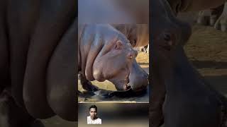 crocodilian hippo wildlife animals crocodile factshindi wildanimals viralvideo facts [upl. by Korff34]