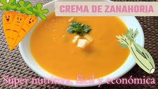 Crema de zanahoria con apio Receta fácil y económica [upl. by Soinski316]