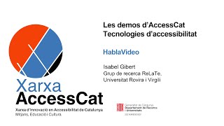 HablaVídeo aprenentatge de la pragmàtica lingüística i sociocultural  Demos AccessCat [upl. by Nnyllatsyrc843]