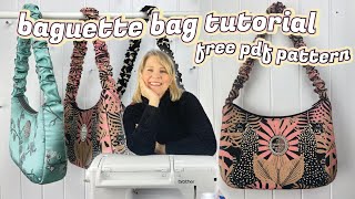 DIY baguette shoulder bag tutorial free pattern [upl. by Anrym]