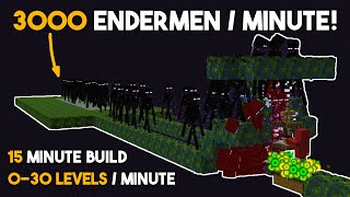 ULTRA Efficient Enderman XP Farm Minecraft 120 Beginner Friendly No RedstoneNo Endermite [upl. by Ecirtaemed515]