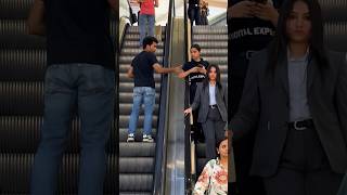 Escalator hand touching funny video 🤪😂 shortsfeed escalatorgirl funnyprank shorts escalator [upl. by Ad]