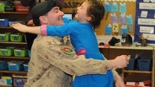 Soldier Surprises Daughter and Grade 1 Class in Angus [upl. by Llerret]