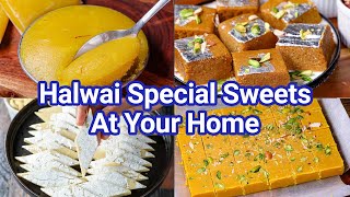 Make Halwai Style Special Sweets at Home  Less than 30 Minutes  Quick amp Easy Desserts Recipes [upl. by Kapeed]