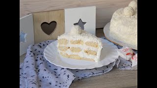 No bake Raffaello cake  Tort Raffaello fara coacere [upl. by Ehud678]