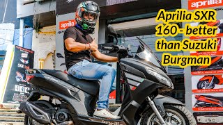 Aprilia SXR 160 Review amp Top speed  Better than Suzuki Burgman [upl. by Aznaed]