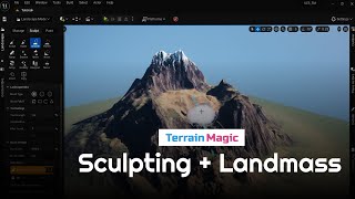 Apply Manual Sculpting amp Use Landmass Unreal Engine Plugin along with TerrainMagic [upl. by Tessler]