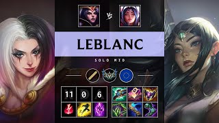 LeBlanc Mid vs Irelia Perfect KDA Legendary  EUW Challenger Patch 1421 [upl. by Octavia]